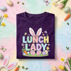Lunch Lady Easter Shirt Funny School Cafeteria Easter Bunny Tee, Cute Lunch Lady Easter Shirt with Bunny Ears, Teacher Staff Easter Gift