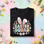 Easter Squad Bunny Shirt Cute Easter Bunny Ears Graphic Tee, Pastel Easter Squad Shirt for Family Group
