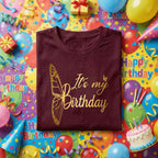 It’s My Birthday Shirt Butterfly Women, Cute Birthday Girl Tee, Gold Butterfly Birthday Outfit, Minimalist Birthday Party Shirt Gift