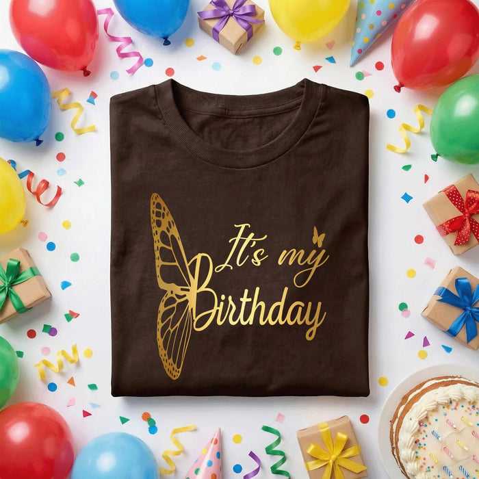 It’s My Birthday Shirt Butterfly Women, Cute Birthday Girl Tee