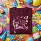 OMG It’s My Sister’s Birthday Shirt, Cute Butterfly Rainbow Tee, Matching Family Party Outfit, Sister Birthday Gift Idea, Girls Celebration