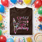 OMG It’s My Sister’s Birthday Shirt, Cute Butterfly Rainbow Tee, Matching Family Party Outfit, Sister Birthday Gift Idea, Girls Celebration
