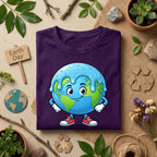 Cute Drip Earth Shirt Kids Youth Boys Funny Planet Tee, Kawaii Earth Design, Kids Earth Day Outfit, Eco Friendly Gift, Happy Planet Shirt