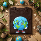 Cute Drip Earth Shirt Kids Youth Boys Funny Planet Tee, Kawaii Earth Design, Kids Earth Day Outfit, Eco Friendly Gift, Happy Planet Shirt