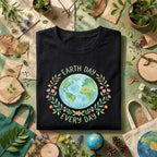 Earth Day Every Day Shirt Floral Earth Tee, Eco Friendly Nature Lover Shirt, Botanical Planet Design, Environmental Awareness Gift