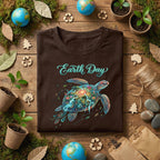 Earth Day Sea Turtle Shirt Colorful Ocean Life Tee, Marine Ecosystem T-Shirt, Save Ocean Gift, Nature Lover Environmental Shirt