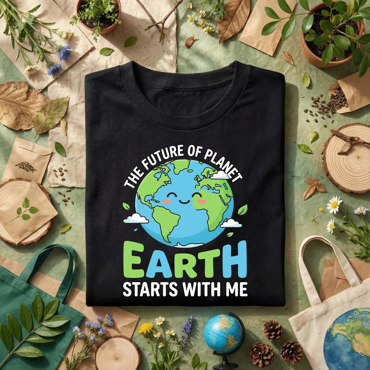 Earth Day Shirt Eco Friendly Kids Tee Save Planet Shirt The Future of Earth Starts With Me Environmental Awareness Gift Nature Lover Shirt