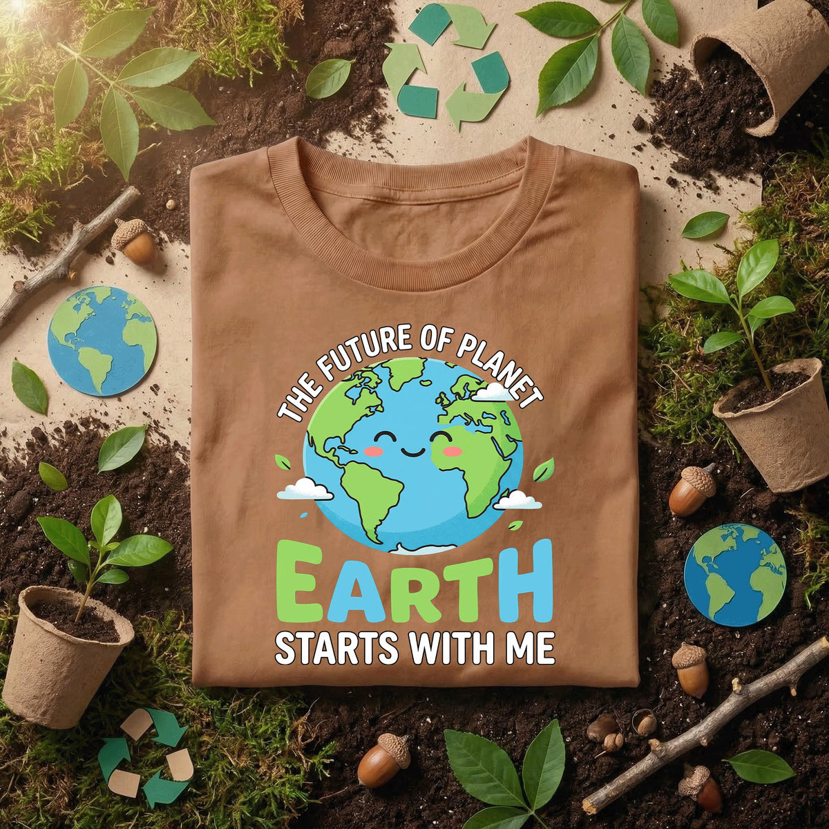 Earth Day Shirt Eco Friendly Kids Tee Save Planet Shirt The Future of Earth Starts With Me Environmental Awareness Gift Nature Lover Shirt