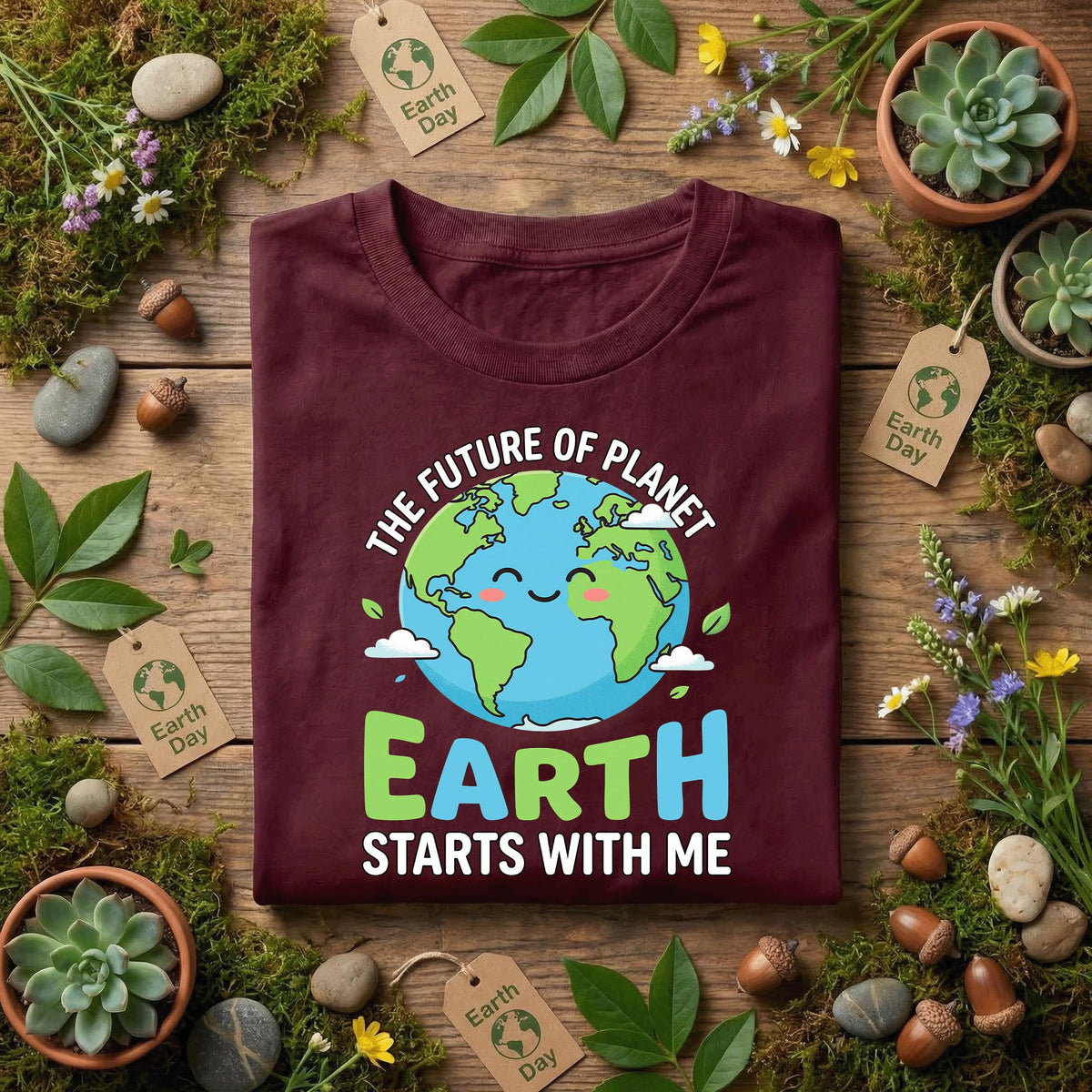 Earth Day Shirt Eco Friendly Kids Tee Save Planet Shirt The Future of Earth Starts With Me Environmental Awareness Gift Nature Lover Shirt
