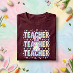 Teacher Easter Shirt Cute Bunny Teacher Tee Pastel Spring Teacher Gift Easter Bunny Shirt Teacher Holiday Shirt