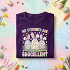 My Students Are Eggcellent Easter Teacher Shirt Cute Bunny Egg Teacher Tee Funny Easter Teacher Gift Spring Classroom Shirt