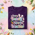 Every Bunny’s Favorite Teacher Easter Shirt Cute Bunny Teacher Tee Pastel Spring Teacher Gift Funny Easter Teacher Shirt
