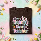 Every Bunny’s Favorite Teacher Easter Shirt Cute Bunny Teacher Tee Pastel Spring Teacher Gift Funny Easter Teacher Shirt