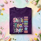 She Is Tea Cher Teacher Shirt Inspirational Teacher Appreciation Gift Cute Retro Teacher Tee Strong Chosen Beautiful Teacher Shirt