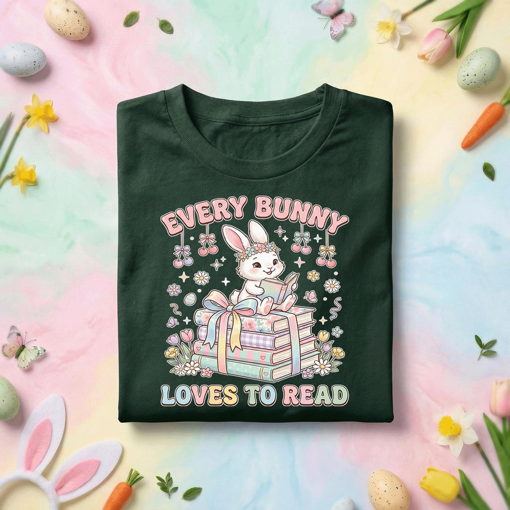 Every Bunny Loves To Read Teacher Shirt Cute Reading Bunny Easter Teacher Tee Spring Librarian Gift Book Lover Teacher Shirt