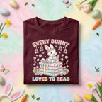 Every Bunny Loves To Read Teacher Shirt Cute Reading Bunny Easter Teacher Tee Spring Librarian Gift Book Lover Teacher Shirt