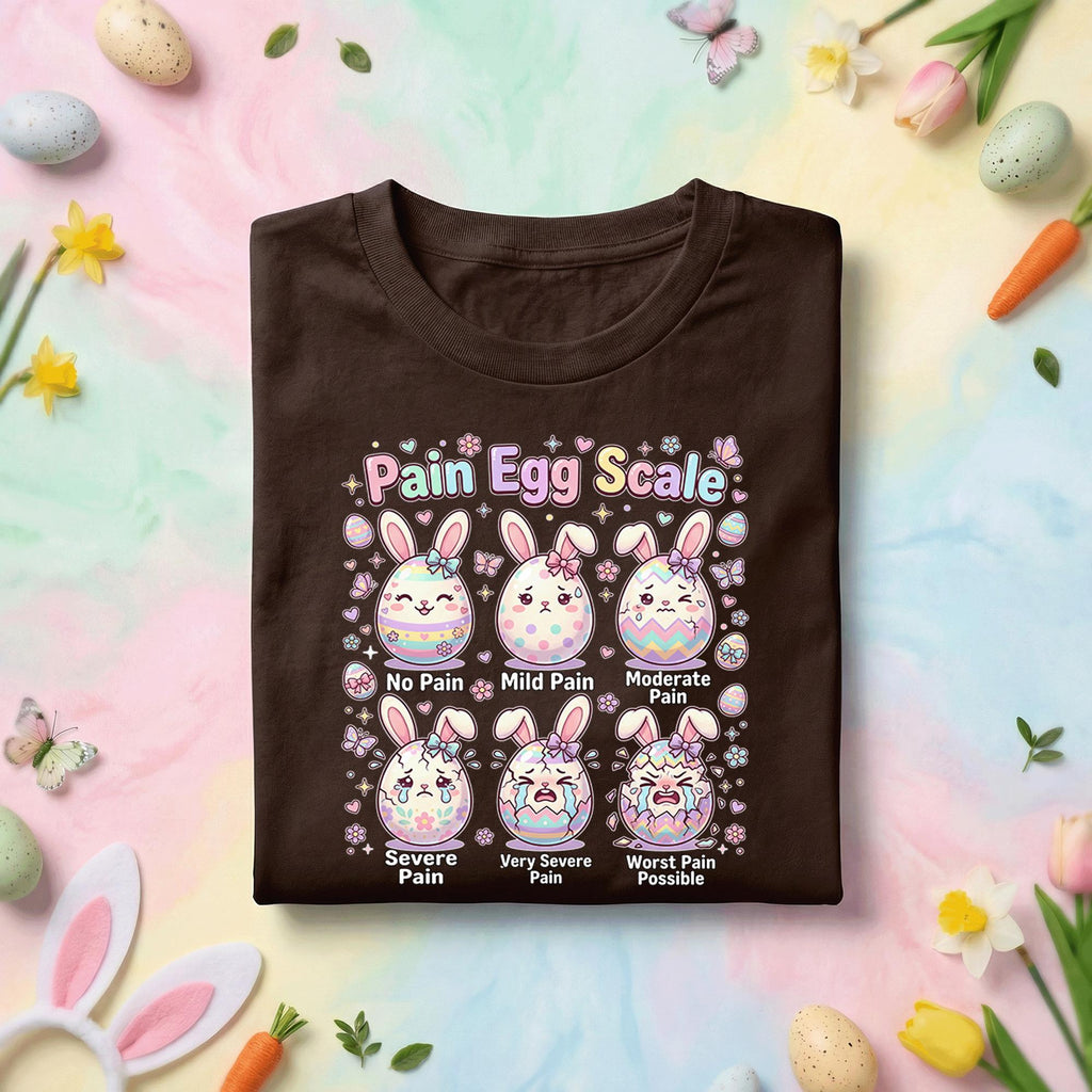 Pain Egg Scale Easter Shirt Funny Bunny Pain Scale Tee Cute Easter Nurse Shirt Easter Humor Shirt