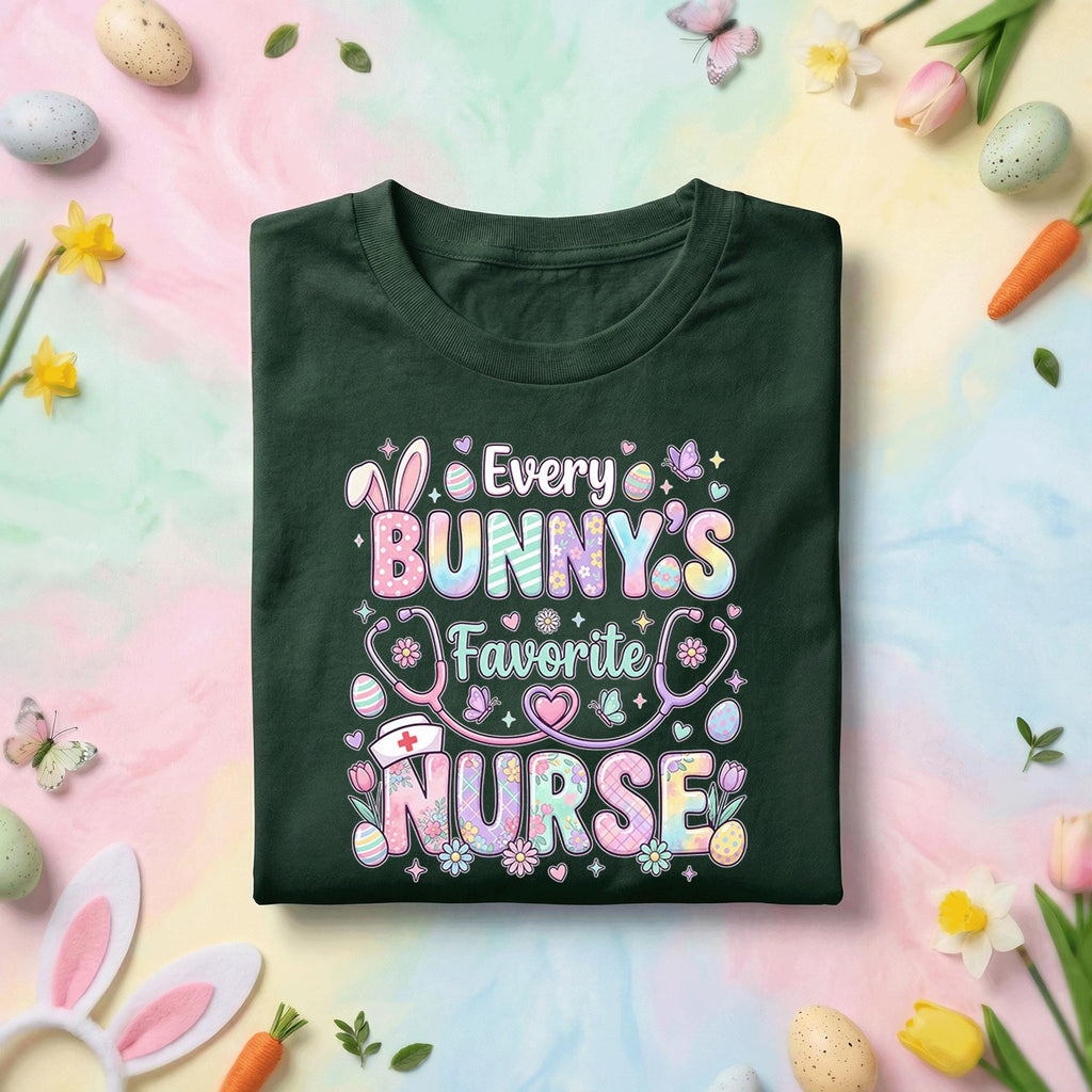 Every Bunny’s Favorite Nurse Shirt Cute Easter Nurse Bunny Tee Funny Nurse Easter Shirt Pastel Spring Nurse Gift Medical Worker Bunny Shirt