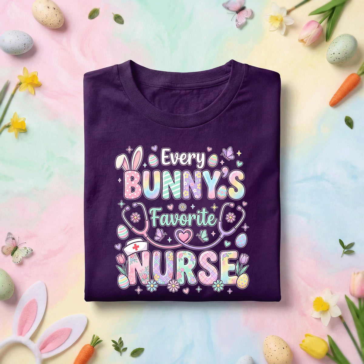 Every Bunny’s Favorite Nurse Shirt Cute Easter Nurse Bunny Tee Funny Nurse Easter Shirt Pastel Spring Nurse Gift Medical Worker Bunny Shirt
