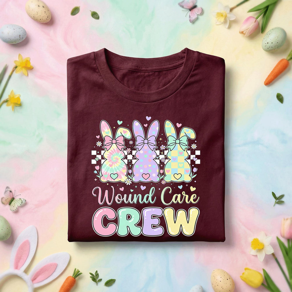 Wound Care Nurse Easter Shirt Wound Care Crew Bunny Shirt Easter Healthcare Worker Tee Cute Nurse Spring Gift Medical Team Shirt