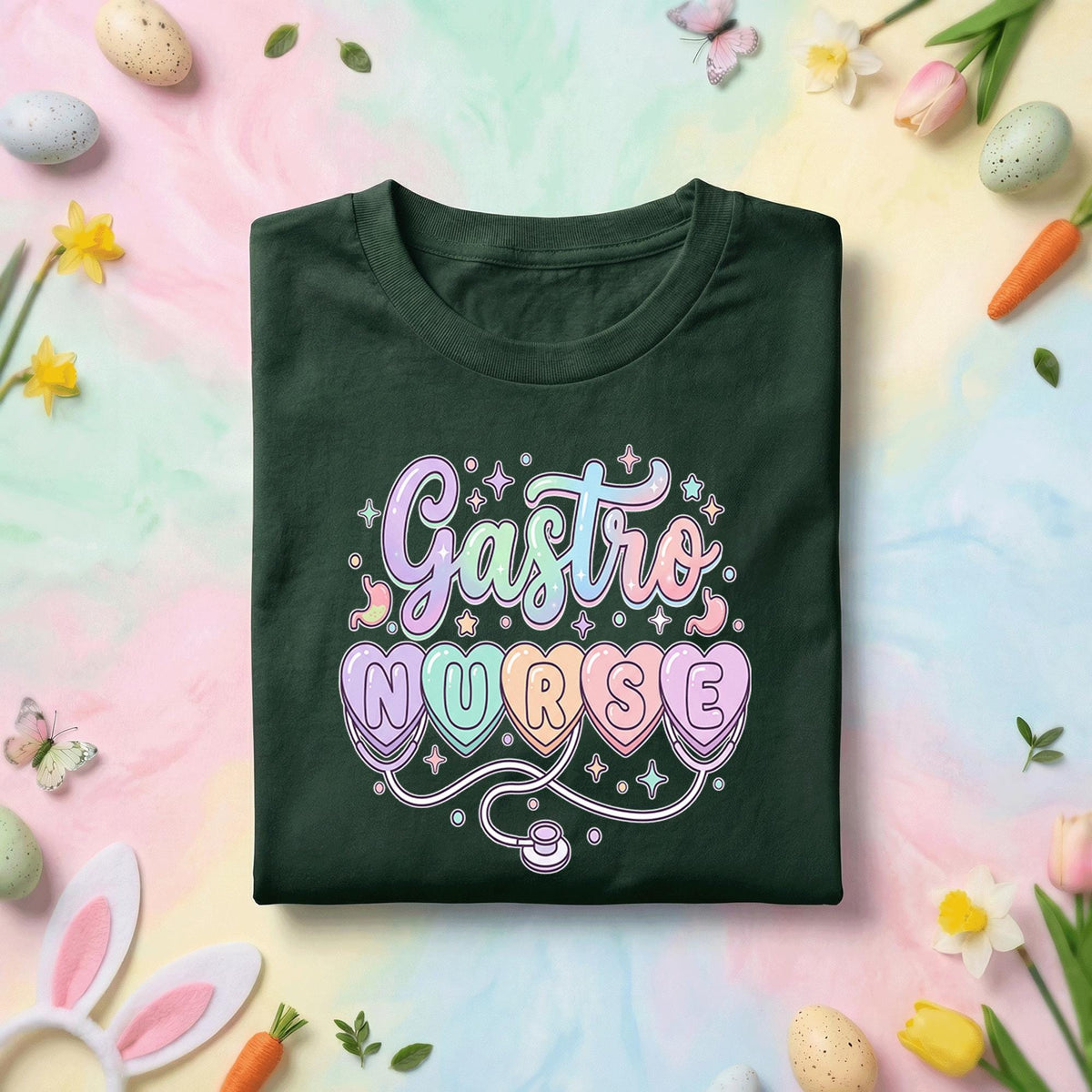 Gastro Nurse Easter Shirt Cute Gastroenterology Nurse Shirt Spring Nurse Gift Colorful Nurse Tee