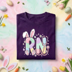 RN Easter Shirt Cute Nurse Bunny Shirt Pastel RN Nurse Gift Spring Stethoscope Tee