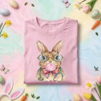 Cute Bunny Nurse Shirt with Glasses and Stethoscope - Easter Nurse Gift