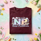 NP Easter Nurse Practitioner Shirt, Cute Bunny Nurse Practitioner Tee, Spring Medical Gift, Easter Nurse Graphic Top for NP Professionals