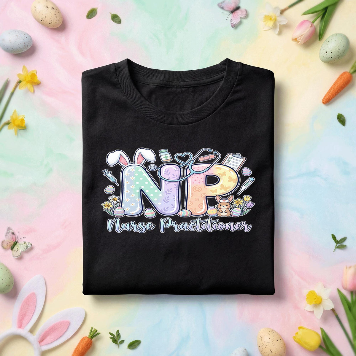 NP Easter Nurse Practitioner Shirt, Cute Bunny Nurse Practitioner Tee
