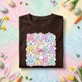 Pastel Mama Easter Bunny Shirt, Cute Spring Mom Graphic Tee