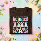 My Favorite Bunnies Call Me Mamaw Easter Shirt Grandma , Cute Pastel Bunny Grandma Tee, Spring Holiday Grandma Gift Top