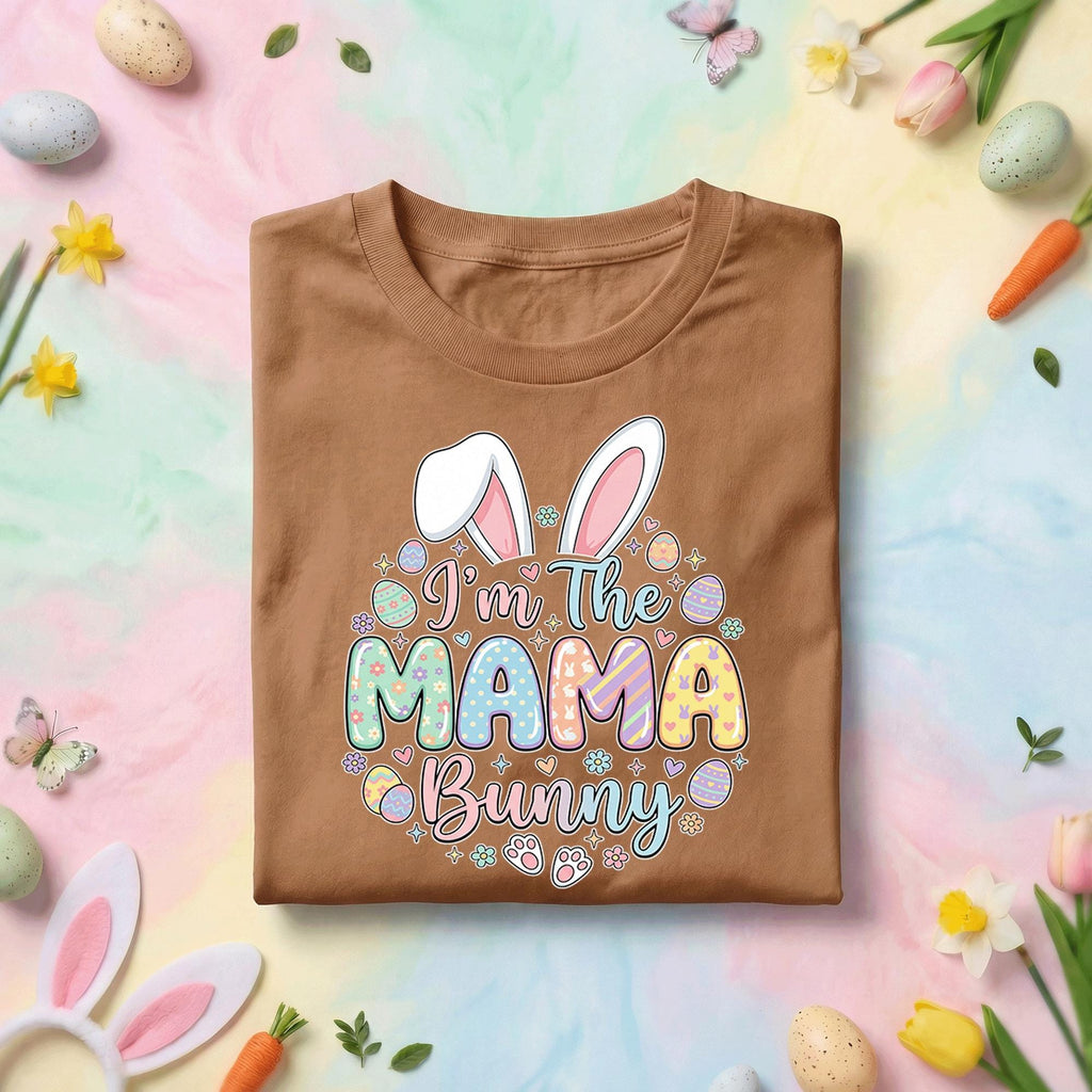 I'm The Mama Bunny Easter Shirt, Cute Pastel Bunny Mom Easter Tee, Spring Holiday Mother's Day Gift Top