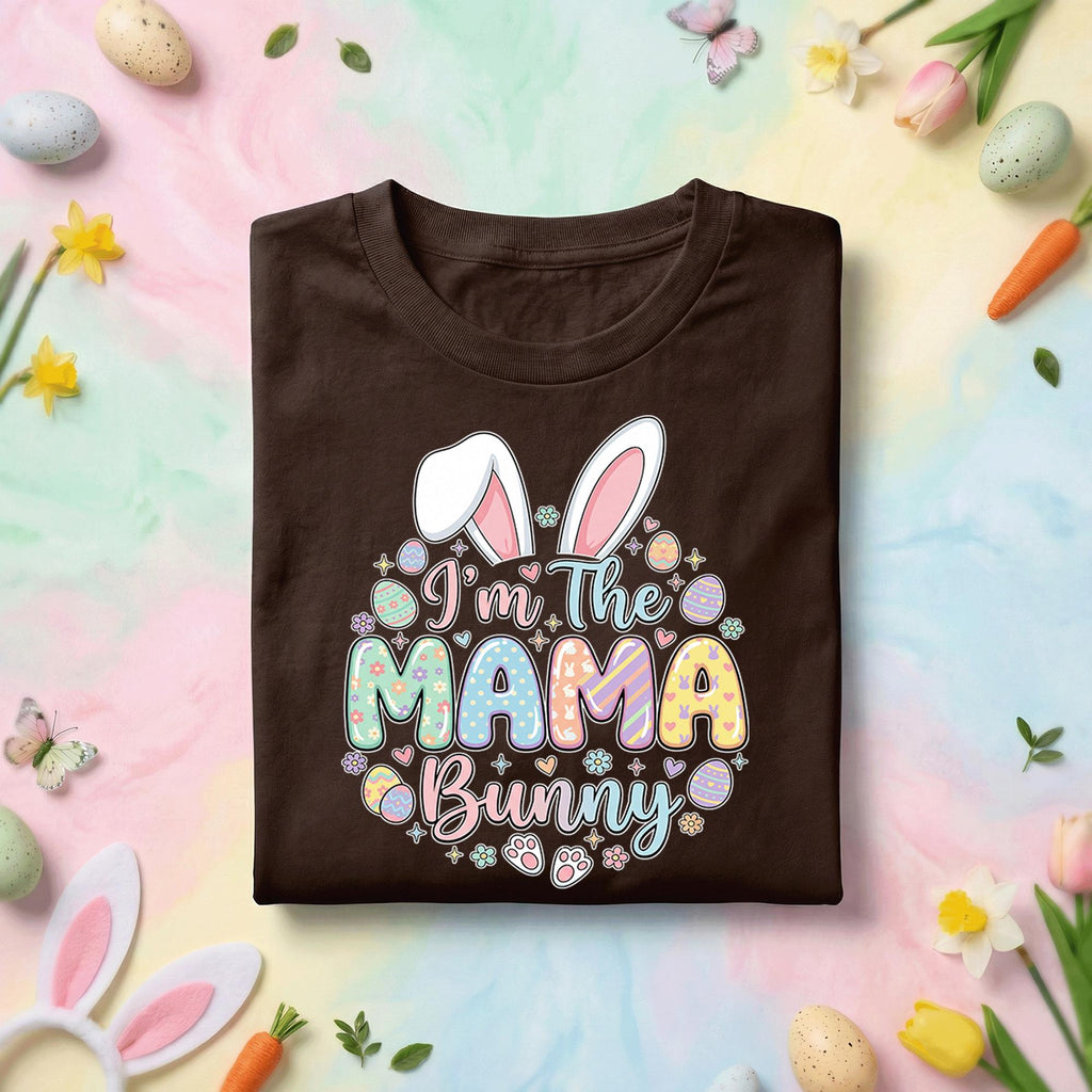 I'm The Mama Bunny Easter Shirt, Cute Pastel Bunny Mom Easter Tee, Spring Holiday Mother's Day Gift Top