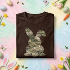 Camo Easter Bunny Shirt, Military Style Easter Tee, Camouflage Bunny Camo Shirt, Rustic Spring Holiday Top