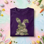 Camo Easter Bunny Shirt, Military Style Easter Tee, Camouflage Bunny Camo Shirt, Rustic Spring Holiday Top