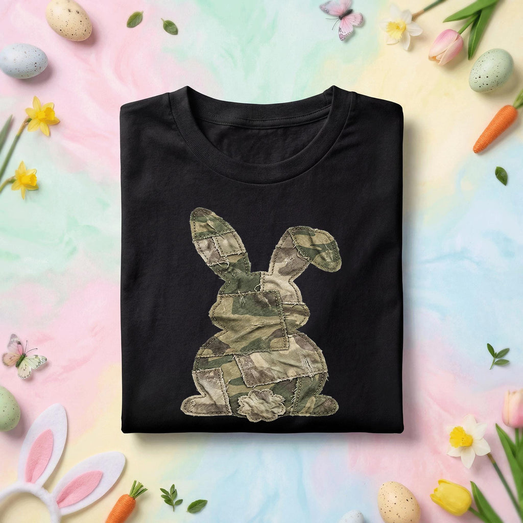 Camo Easter Bunny Shirt, Military Style Easter Tee