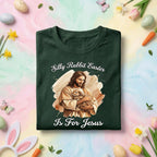 Silly Rabbit Easter is For Jesus Shirt, Christian Easter Tee, Jesus Holding Bunny, Religious Easter Shirt