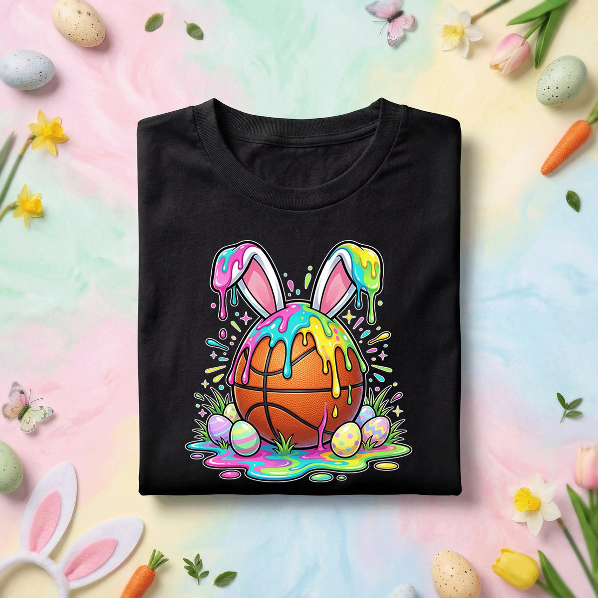 Happy Easter Day Shirt Youth Boys, Kids Basketball Drip Ice Cream Shirt