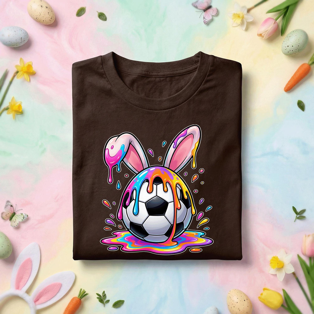 Happy Easter Day Shirt Youth Boys, Kids Soccer Drip Ice Cream Shirt, Dripping Soccer Easter Day Apparel