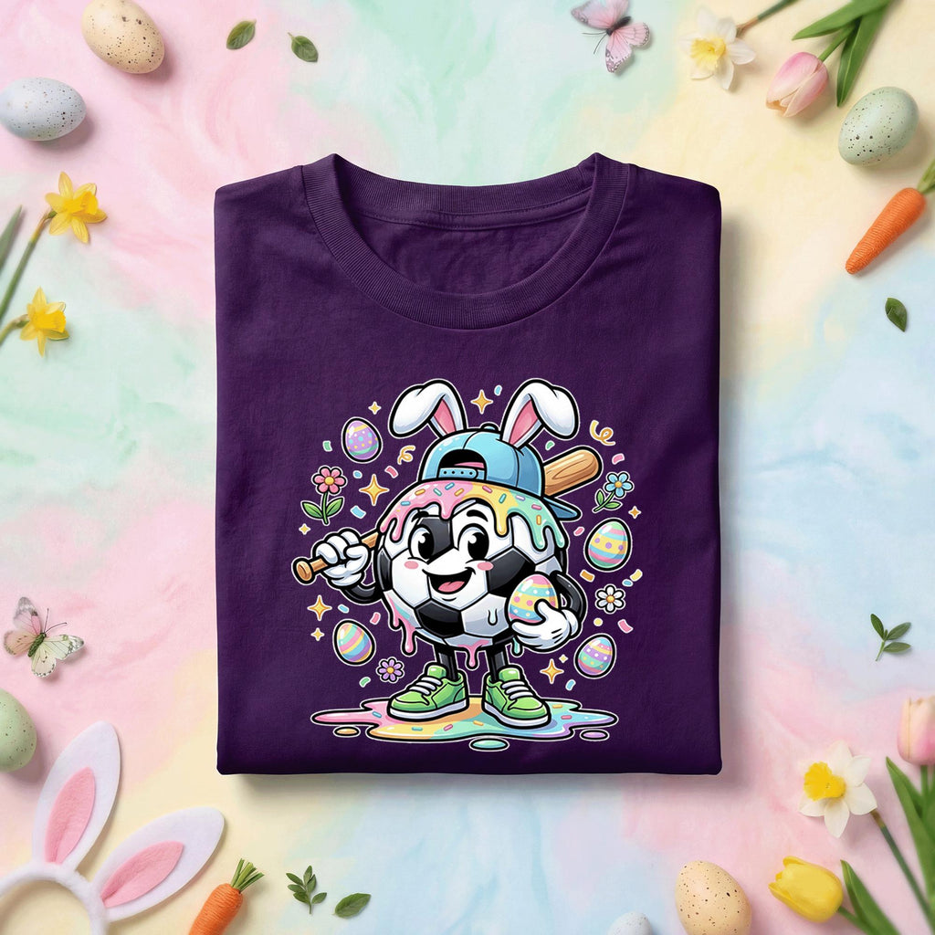 Happy Easter Day Shirt Youth Boys, Kids Soccer Drip Ice Cream Shirt, Dripping Soccer Easter Day Apparel