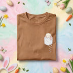 Pocket Bunny Shirt, Cute Bunny in Pocket Easter Shirt, Fun Spring Tee, Adorable Bunny Tee