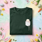 Pocket Bunny Shirt, Cute Bunny in Pocket Easter Shirt, Fun Spring Tee, Adorable Bunny Tee