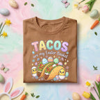 Tacos Are My Easter Basket Shirt Mexican, Cute Easter Food Tee, Funny Taco Lover Spring Shirt, Pastel Easter Chicks and Eggs Top