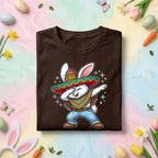 Dabbing Easter Bunny Shirt Mexican, Funny Spring Holiday Bunny Tee, Cute Bunny in Sombrero Easter Celebration Top, Cinco De Mayo Tee