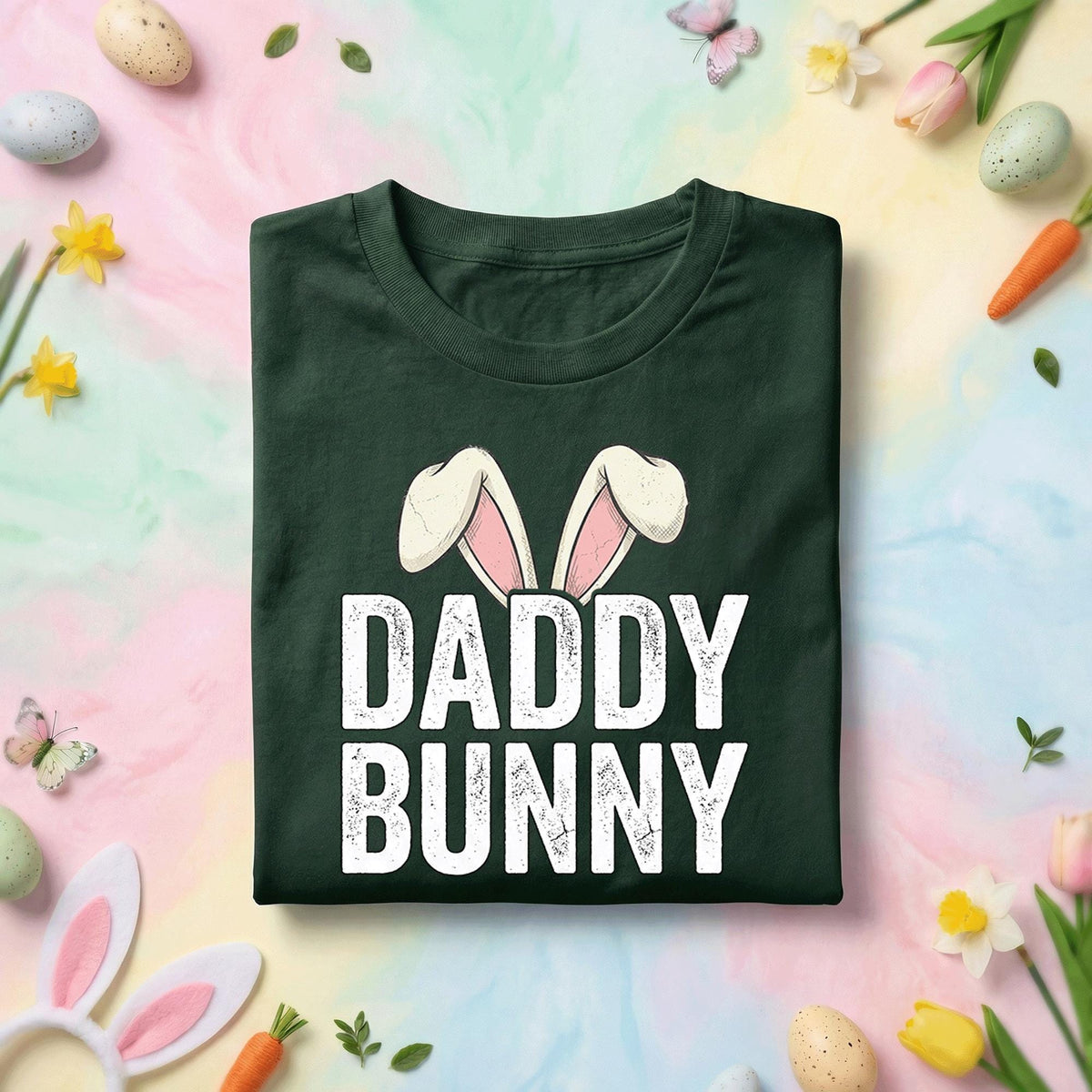 Daddy Bunny Shirt, Funny Easter Dad Tee, Cool Bunny Ears Spring Holiday Shirt for Fathers