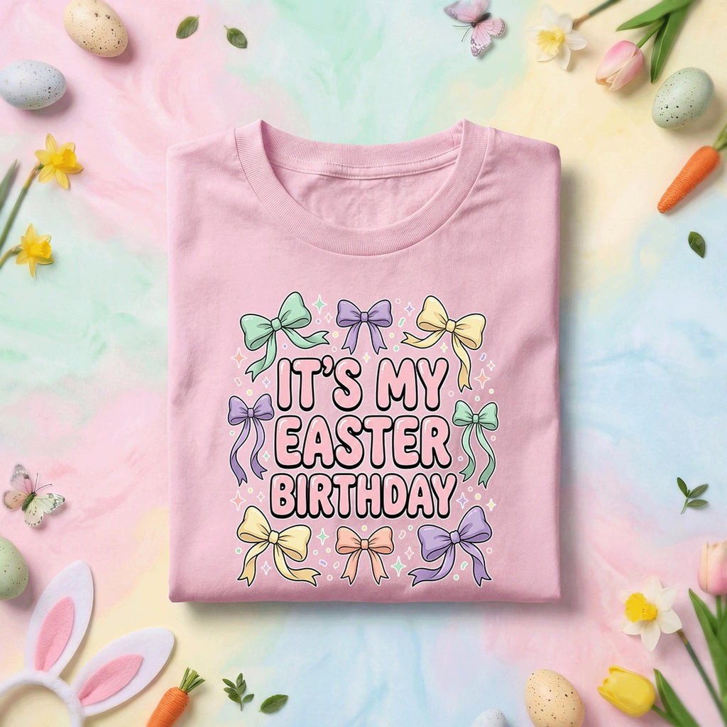 It’s My Easter Birthday Shirt April, Cute Pastel Bow Tee