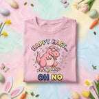 Funny Easter Dinosaur Shirt – “Happy East… Oh No” Cracked Egg Tee, funny gift Easter