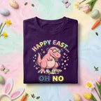Funny Easter Dinosaur Shirt – “Happy East… Oh No” Cracked Egg Tee, funny gift Easter