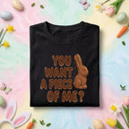 Funny Chocolate Bunny Easter Shirt You Want A Piece Of Me Tee, Easter Candy Pun Shirt, Cute Chocolate Rabbit Graphic Tee, Easter Humor Gift