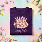 Happy Easter Cat Shirt, Cute Kittens With Bunny Ears Easter Tee, Cat Lover Easter Shirt, Pastel Spring Holiday Graphic Tee Gift